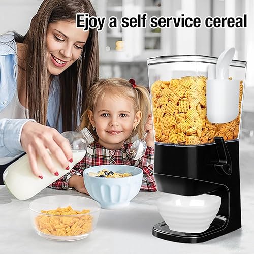 Miniatura 2 de Dispensador de cereales para encimera, cuencos y cucharas, contenedores de cereales para despensa, organizador de aperitivos, contenedor de