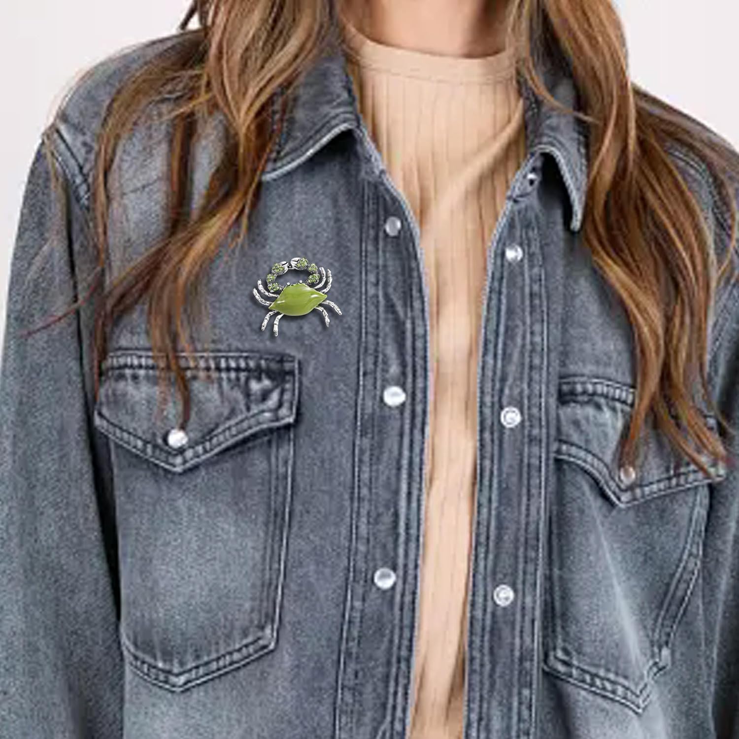 Pretty Gold Crystal Animal Brooches Pins Elegant Full Shining Rhinestone Crab Brooch Novelty Funny Pins Fashion Jewelry Brooches Accessories for Women Girl - Image 4