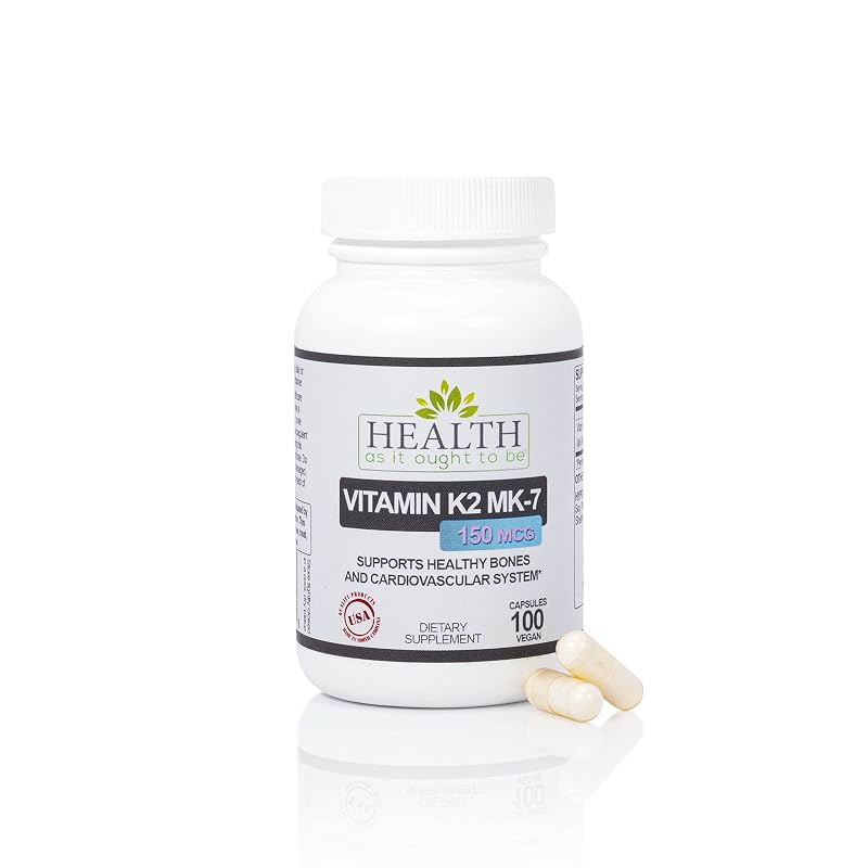 Health As It Ought To Be Vitamina K2 MK-7 150 mcg, 100 cápsulas