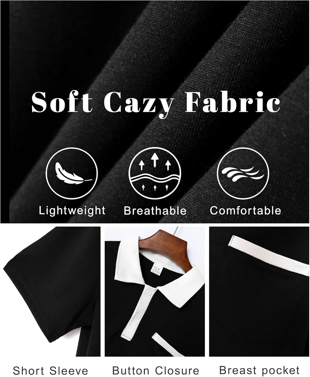 Mens Casual Polo Shirts Short Sleeve Button Golf Slim Fit Shirt with Pocket & Collar Spring Summer Stylish Tops - Image 6