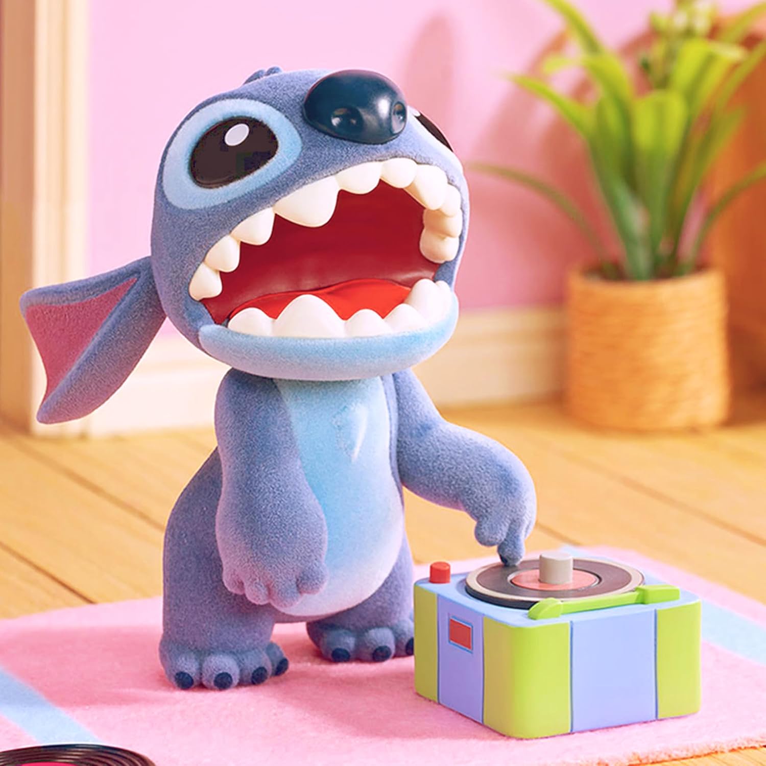 MINISO Disney Stitch Super Trouble Maker Flocked Plush Blind Box Toy Surprise Box Figure Model Collectible Toy for Home Decor Birthday Gifts (Random One Figure)