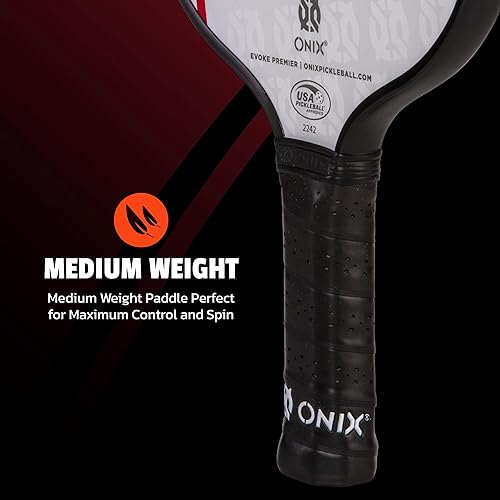 Miniatura 6 de Onix Evoke Premier Professional Tournament Pickleball Paddle Composite Face Impact Paddle Shape