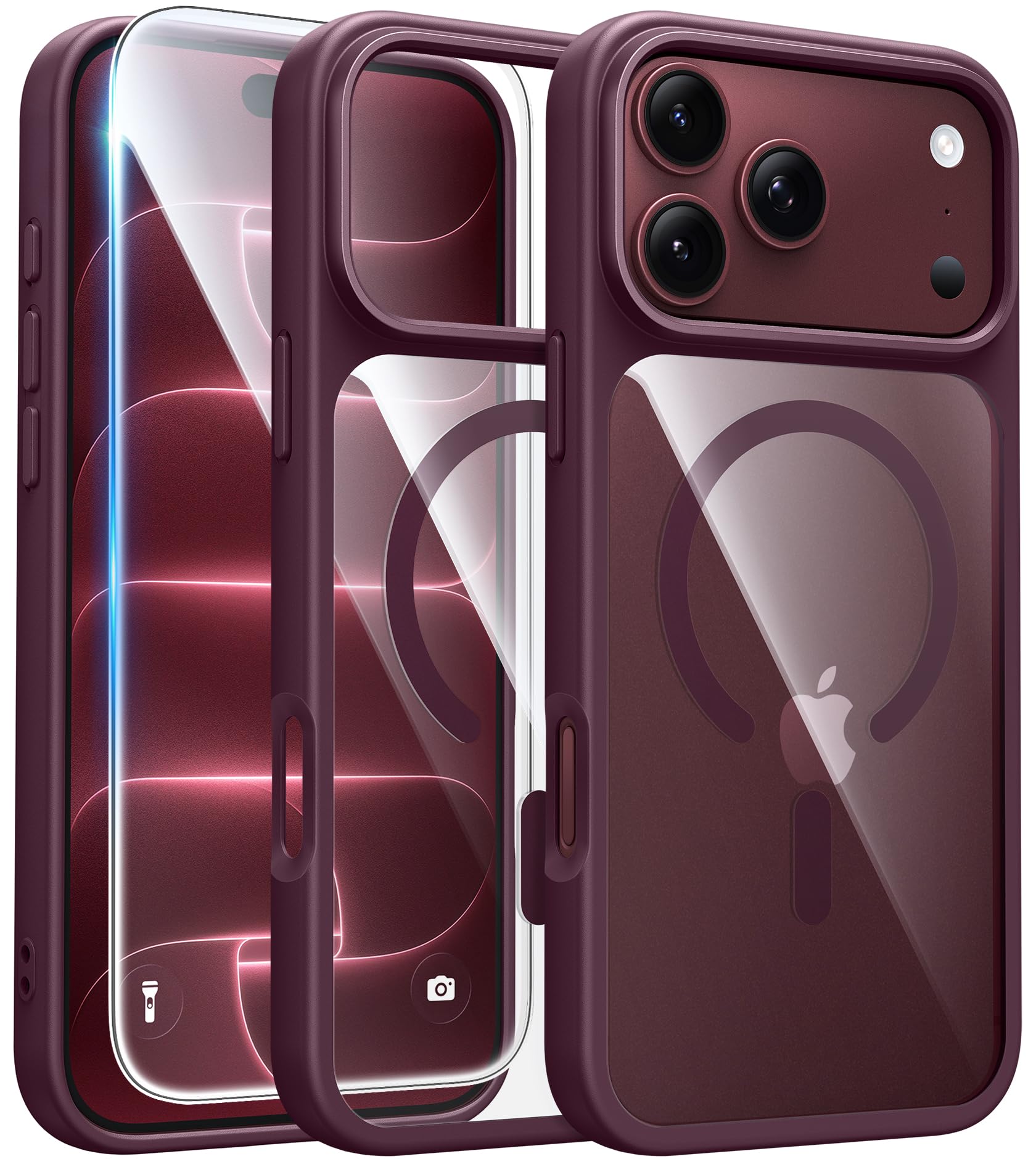 FNTCASE for iPhone 18 Pro Max Case / 17 Pro Max Clear Case Fit for Magsafe
