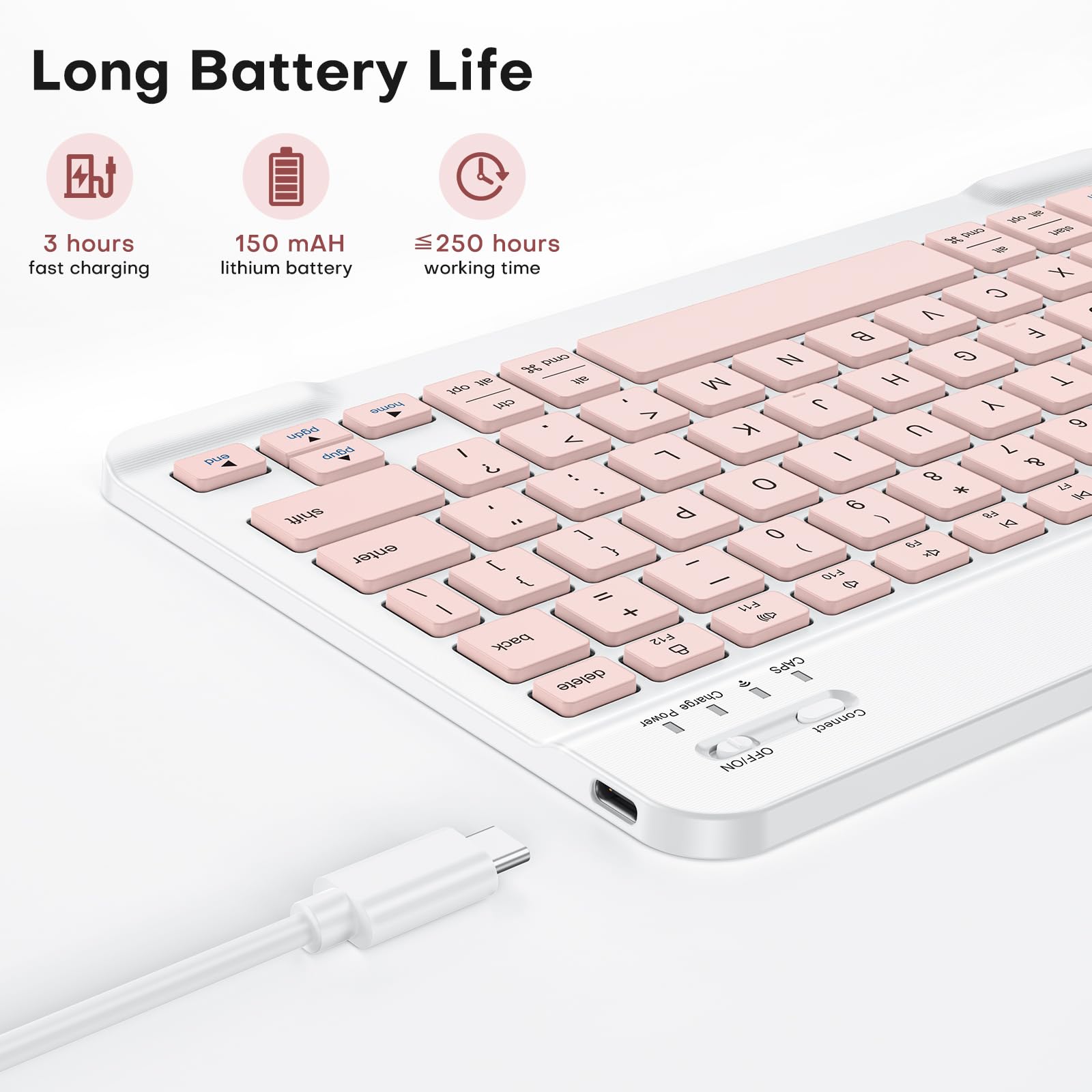 Amazon.com: Emetok Wireless Keyboard for Tablet, iPad, iOS