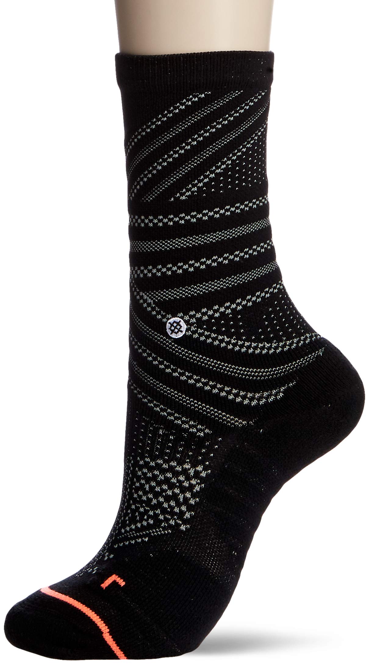 Stance Women's Train Crew Running Socks, Black, S