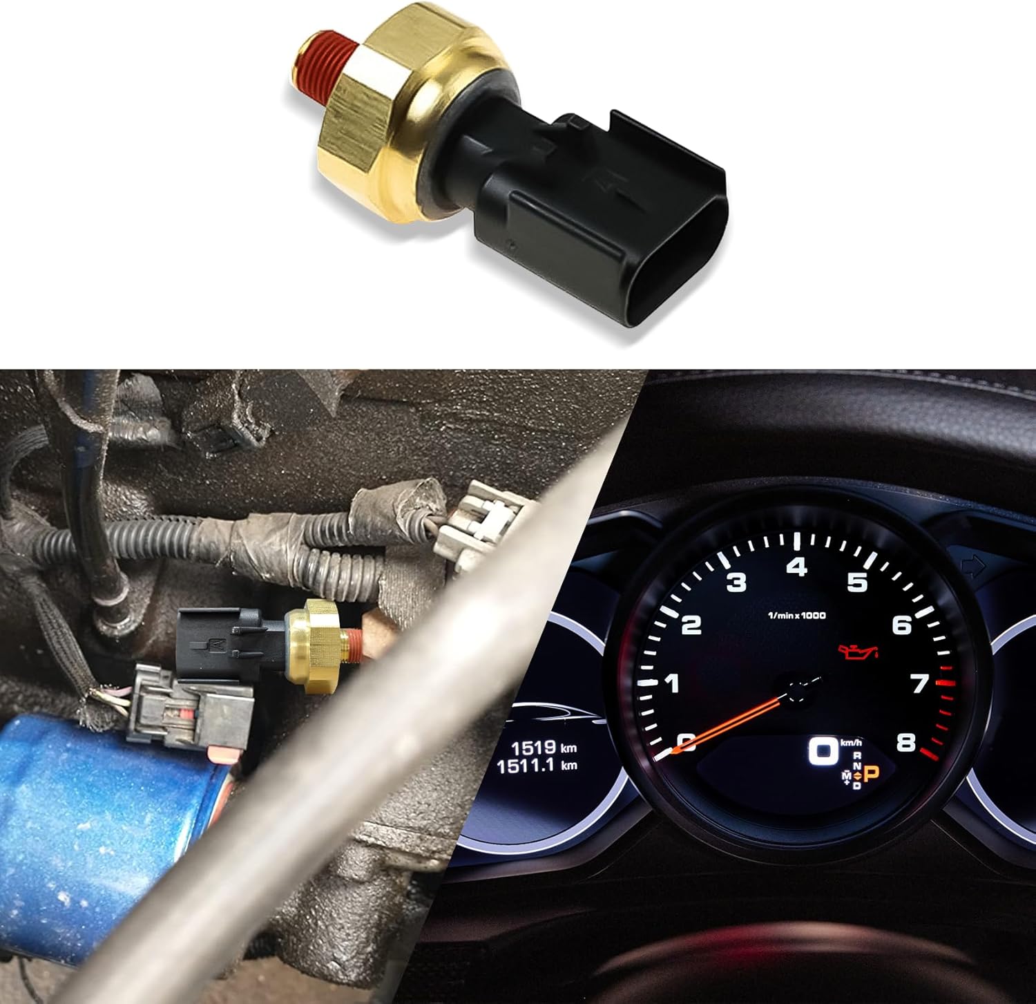 Engine Oil Pressure Sensor Sender Switch, Replaces OEM #5149064AA 5149062AA 56028807AB Oil Pressure Sending Unit Socket, Transmission Oil Pressure Switch Compatible with Dodge, Jeep, Chrysler Engine Oil Pressure Sensor Sender Switch, Replaces OEM #5149064AA 5149062AA 56028807AB Oil Pressure Sending Unit Socket, Transmission Oil Pressure Switch Compatible with Dodge, Jeep, Chrysler