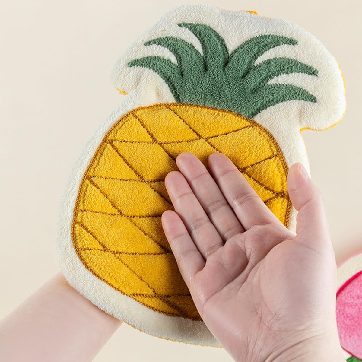 Hanging Coral Fleece Hand Towel, Soft Absorbent Quick Dry Decorative Towel with Loop for Bathroom Kitchen