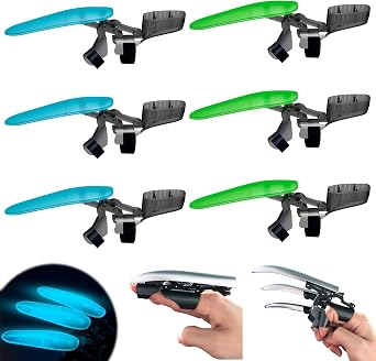 Mechanical Retractable Wolf Claws, Retractable Luminous Mechanical Claw, 3D Folding Wolf Claws for Kids Adult with Glove