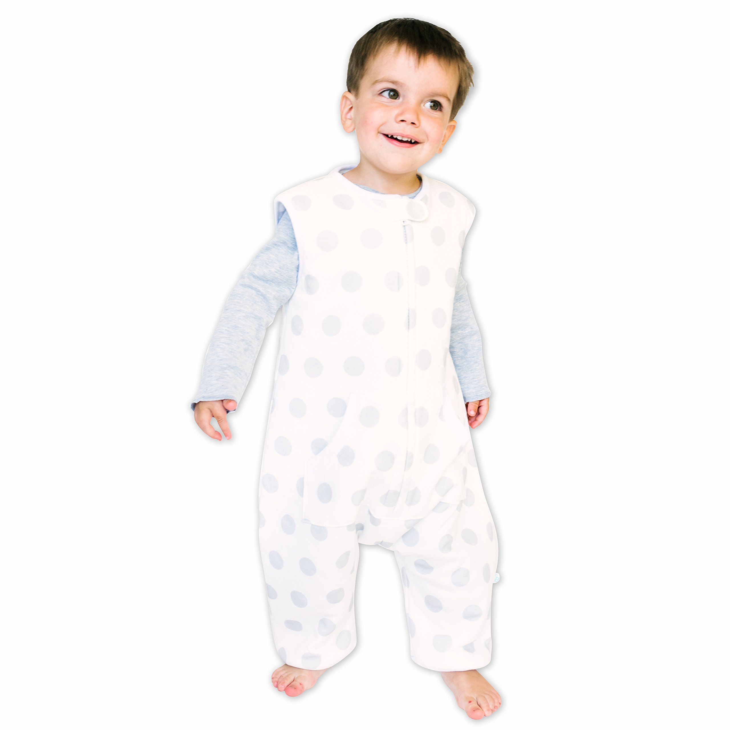 TEALBEE DREAMSUIT: Baby & Toddler Wearable Blanket - Sleeping Sacks for Toddlers & Babies - Keep Warm In Sleep with 0.8 TOG Sleep Bag With Feet - Softest Toddler Sleep Suit for Walkers (wT-3T, XLarge)