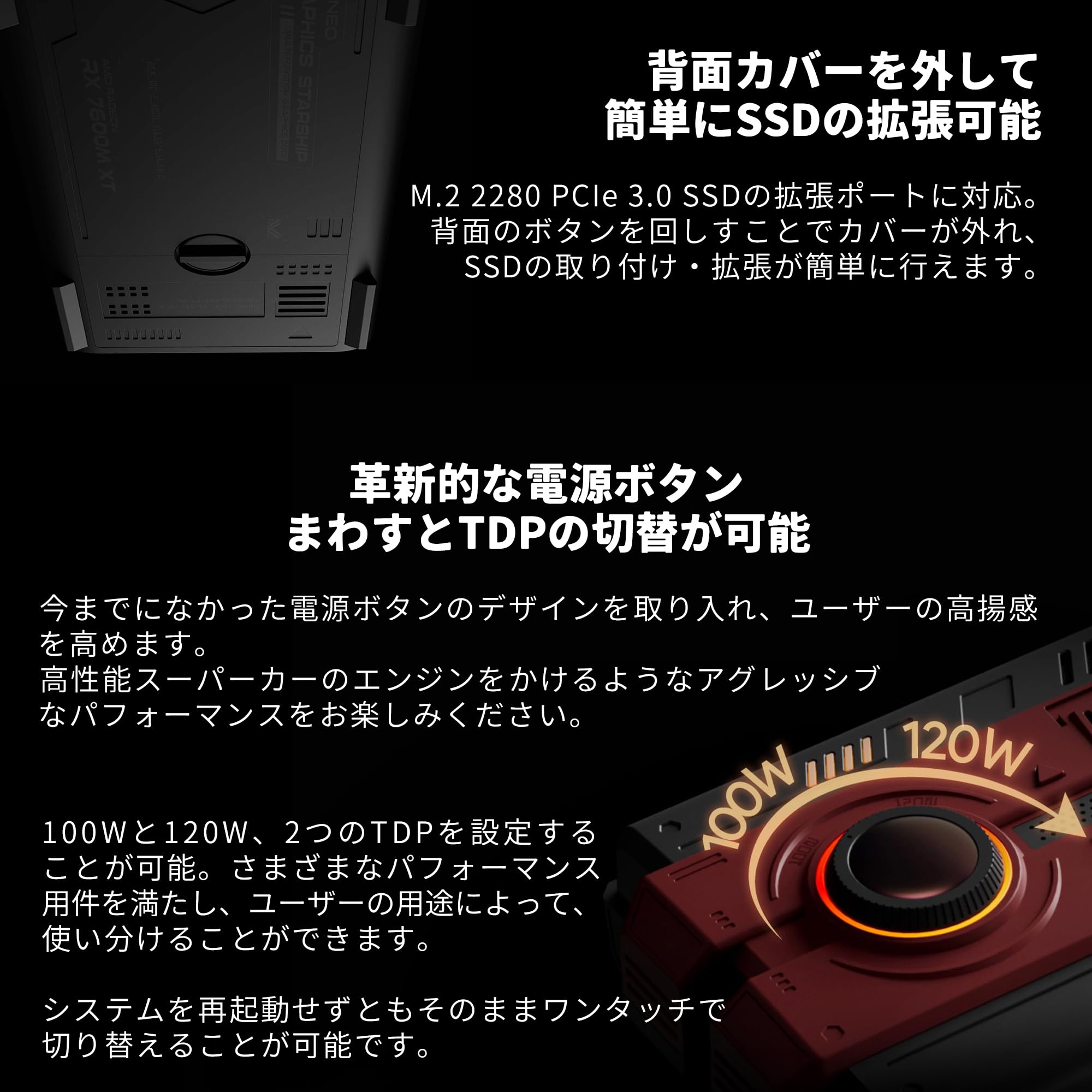Amazon | AYANEO ポータブルeGPU AMD Radeon RX 7600M XT8GB GDDR6