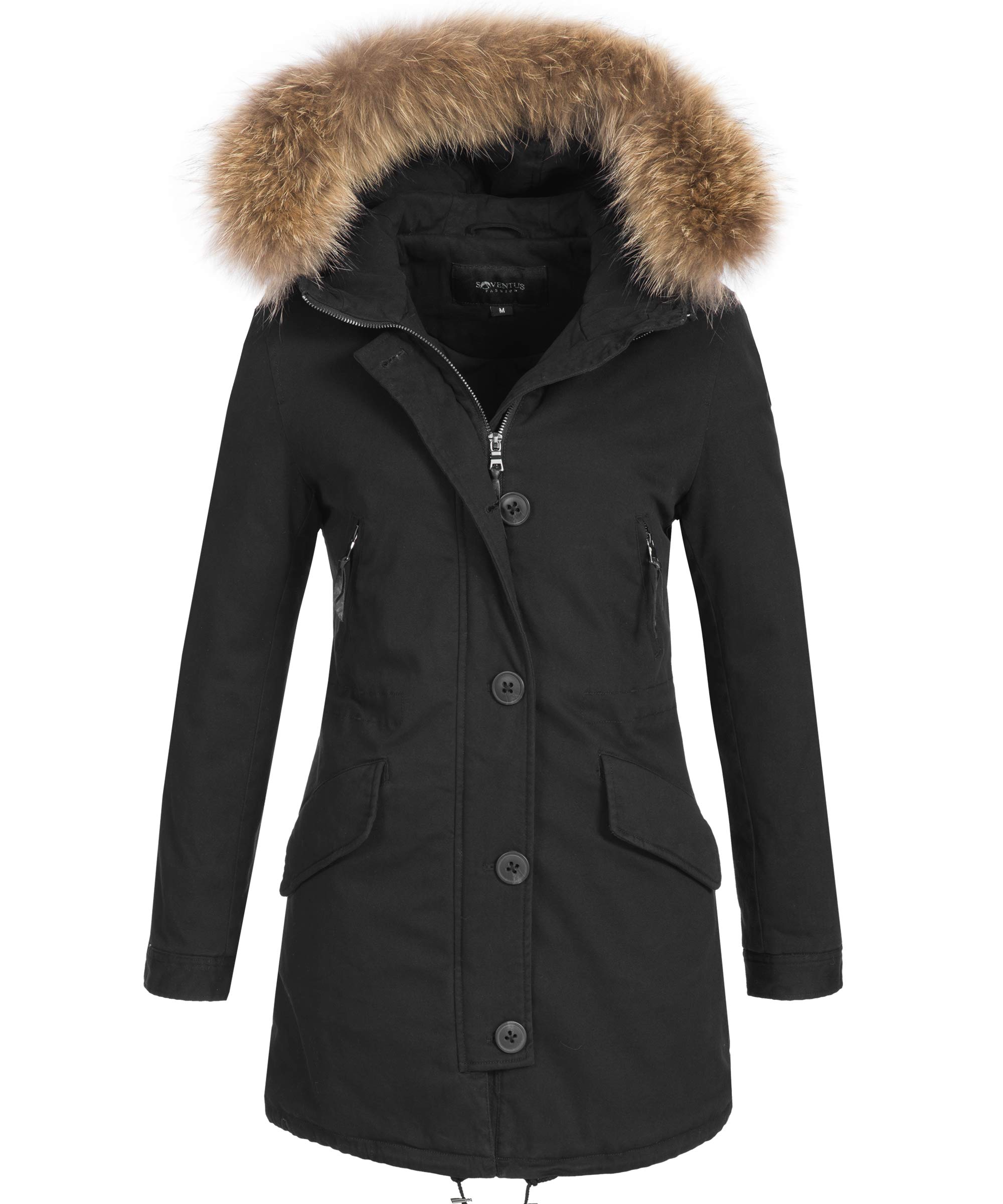 Damen echtfell Jacke Mantel Parka mit echtfell Damen Winterjacke mit echtfell Pelz Damen
