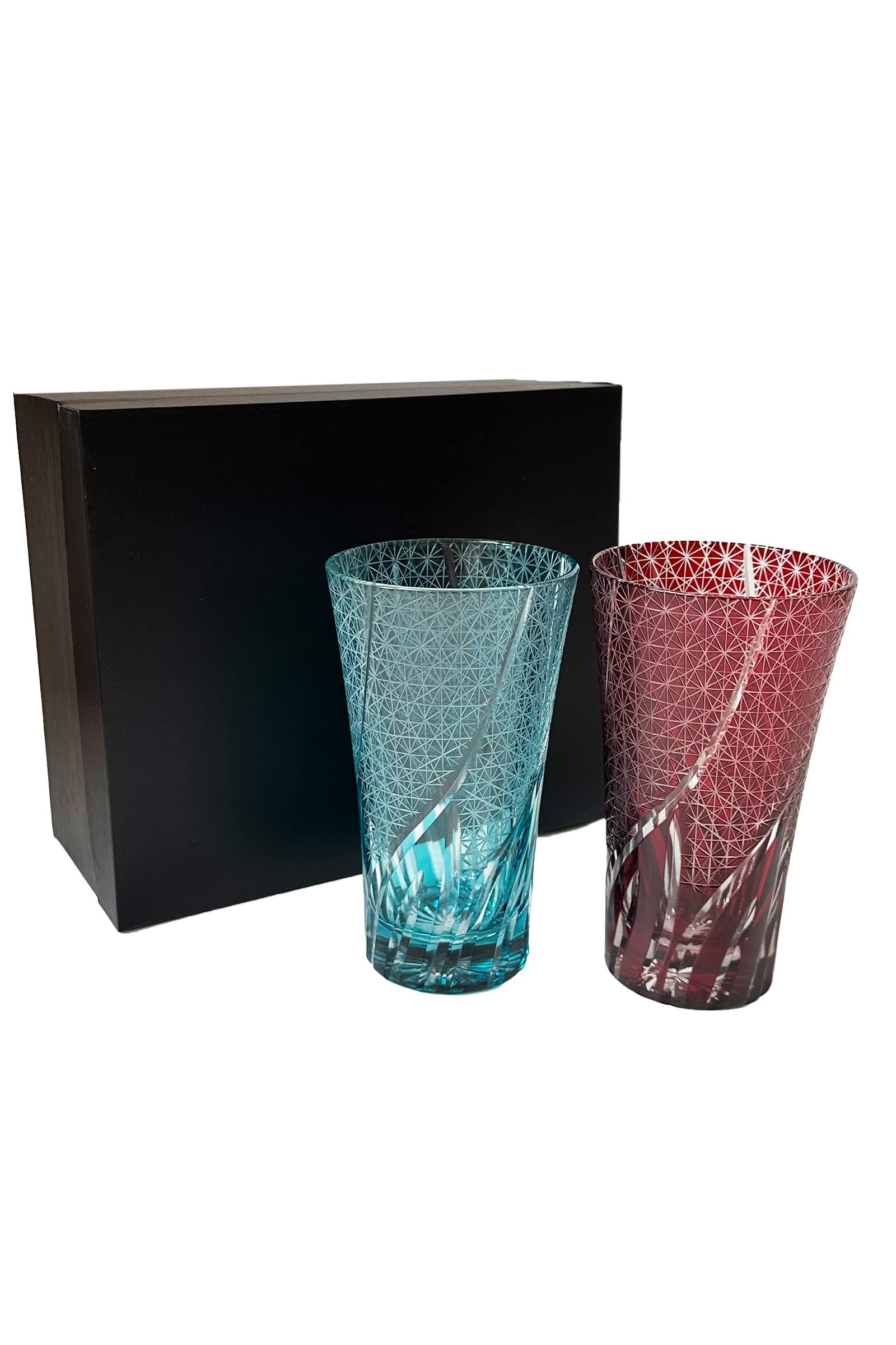 Amazon.co.jp: Rurumi 切子 ビールグラス ペア グラス 食洗機対応 ペア