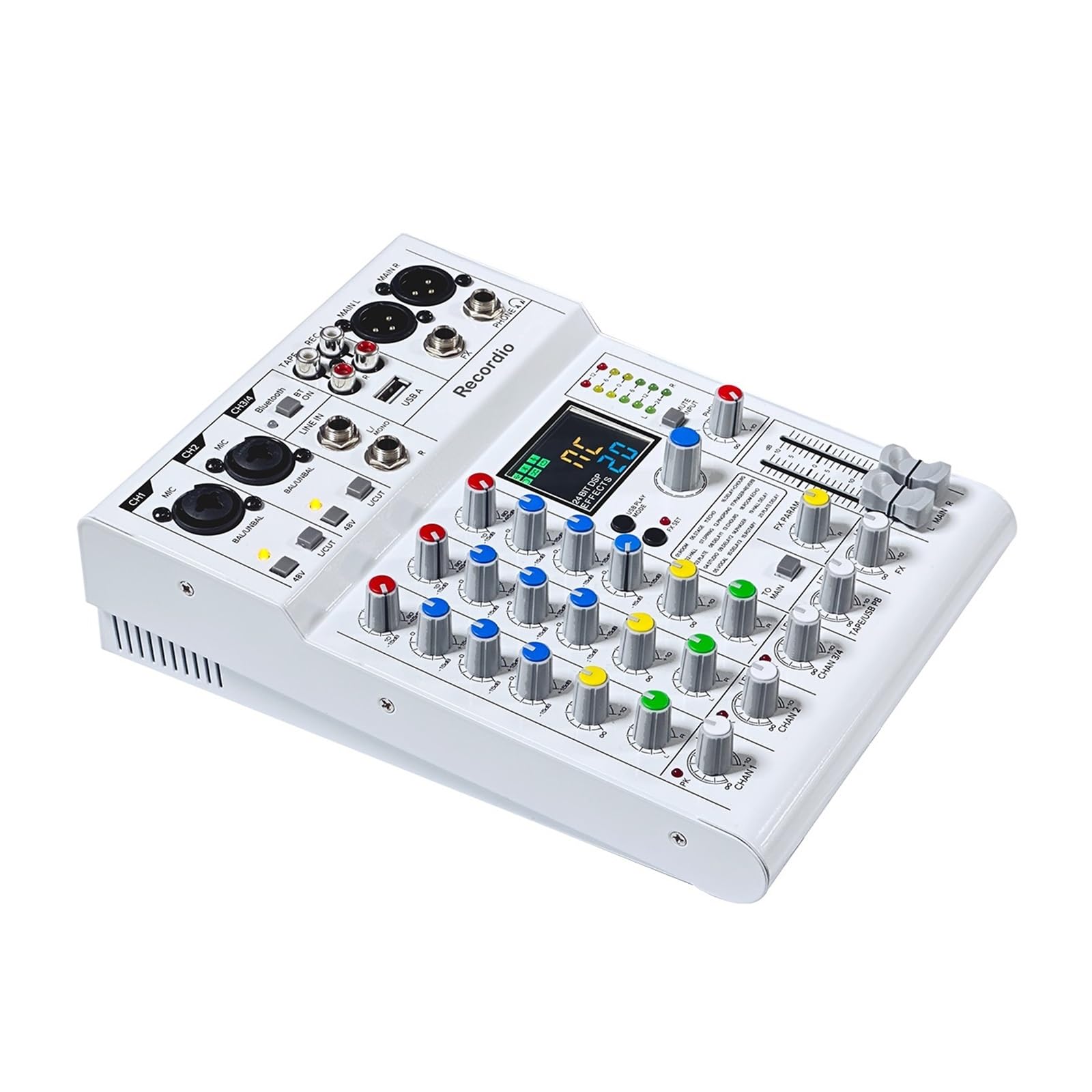 Mezclador Multifuncional De 4 Canales, Interfaz De Audio, Miniprocesador De Audio For Podcast De Estudio