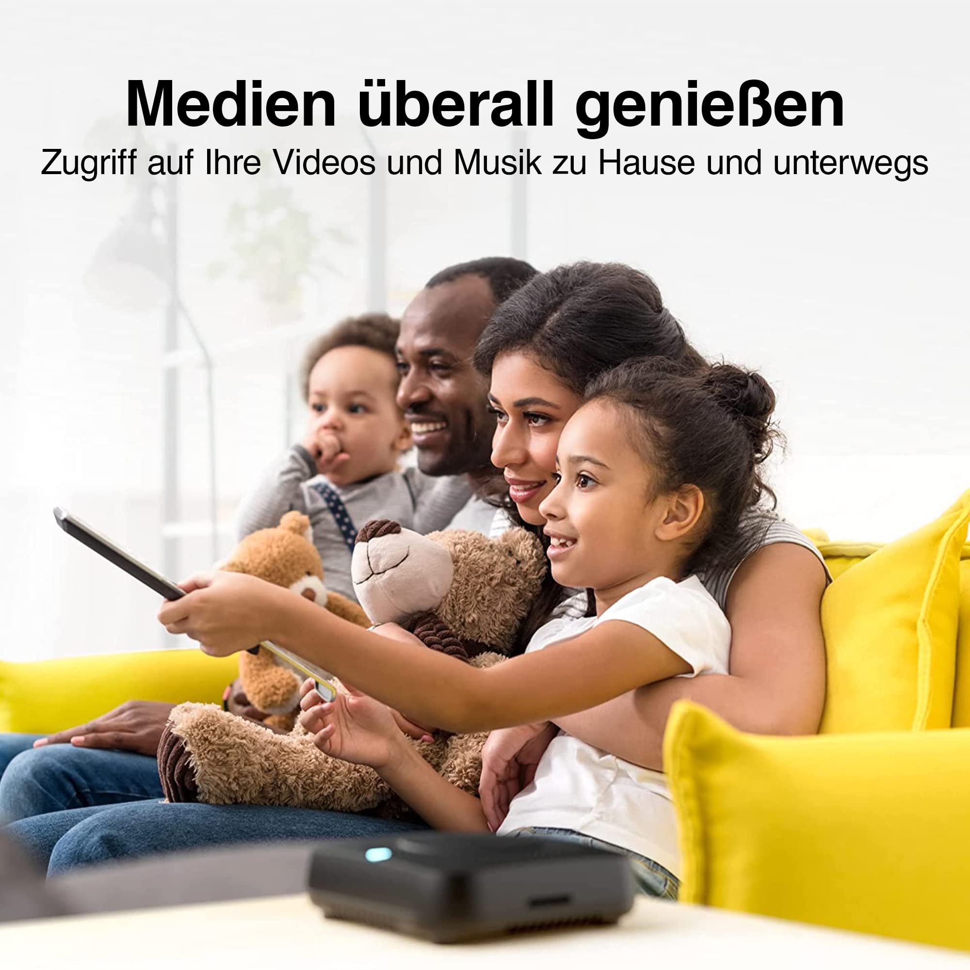 Smart Persönliches Cloud-Speichergerät für Datenmedia-Dateien, integrierte 512 GB High-Speed-SSD mit USB-Speicher, Plex und Home-Assistant/iOS/Android/Windows/Mac kompatibel