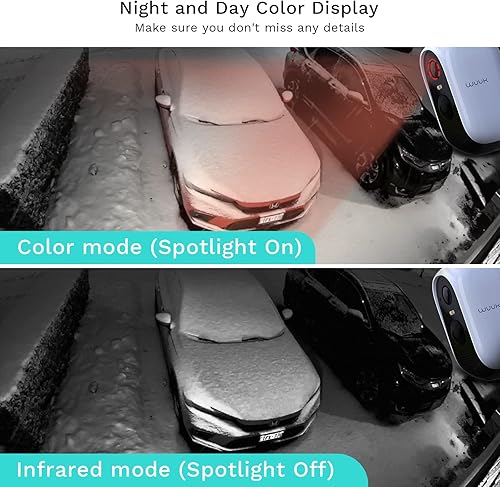 Miniatura 6 de WUUK Cámara de seguridad interior de 4 MP, cámara de inclinación panorámica para monitor de bebé, cámaras para exteriores 2K inalámbricas con