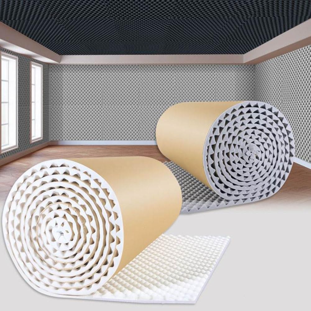 Paneles acústicos autoadhesivos Espuma insonorizante de aislamiento acústico de doble espesor de 5 cm, paneles autoadhesivos de insonorización for cine en casa en estudio panel mural fonoabsorbe