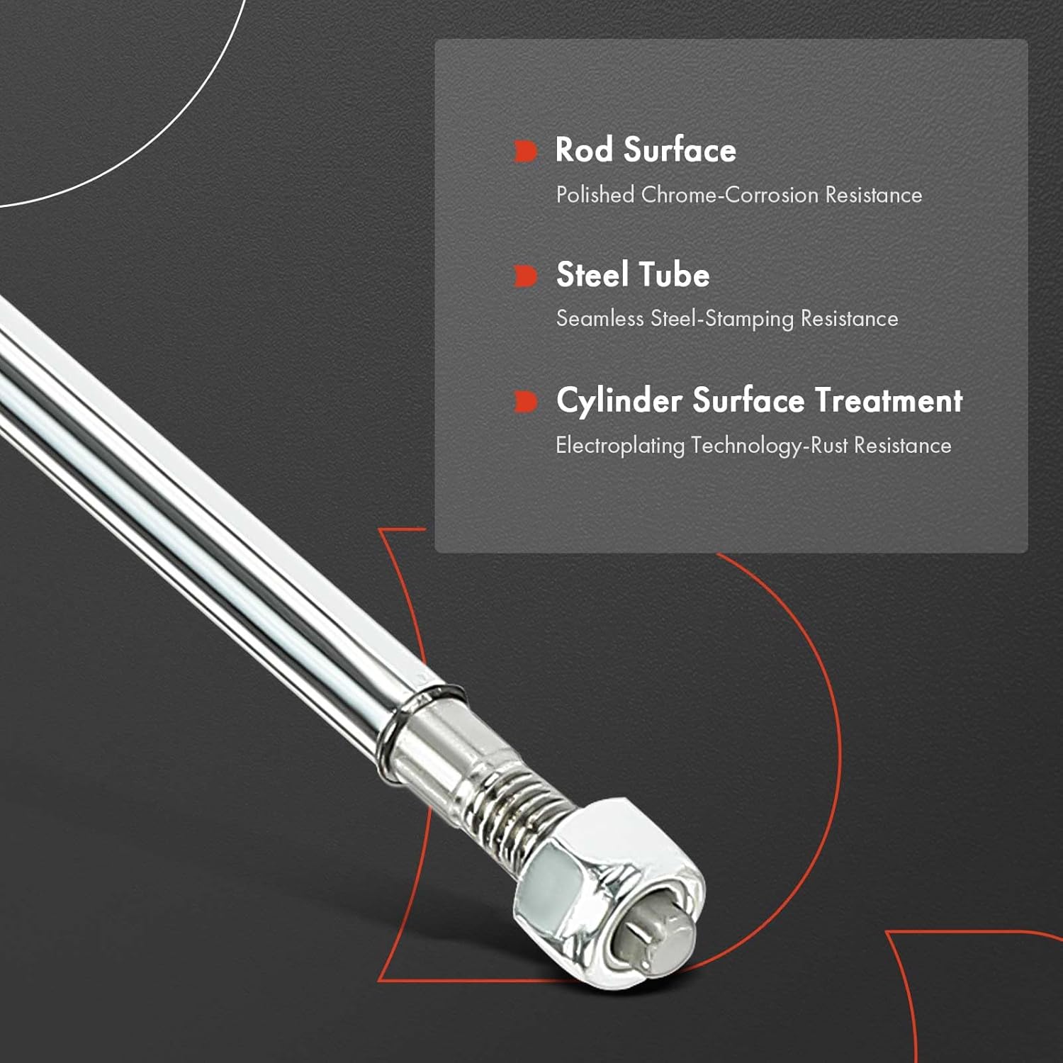 A-Premium Rear Shock Absorber Compatible with Audi A4 2017-2020, A4 Quattro 2017-2025, A5 Quattro 2018/2020-2021, A5 Sportback 2018-2024, 2-PC Set