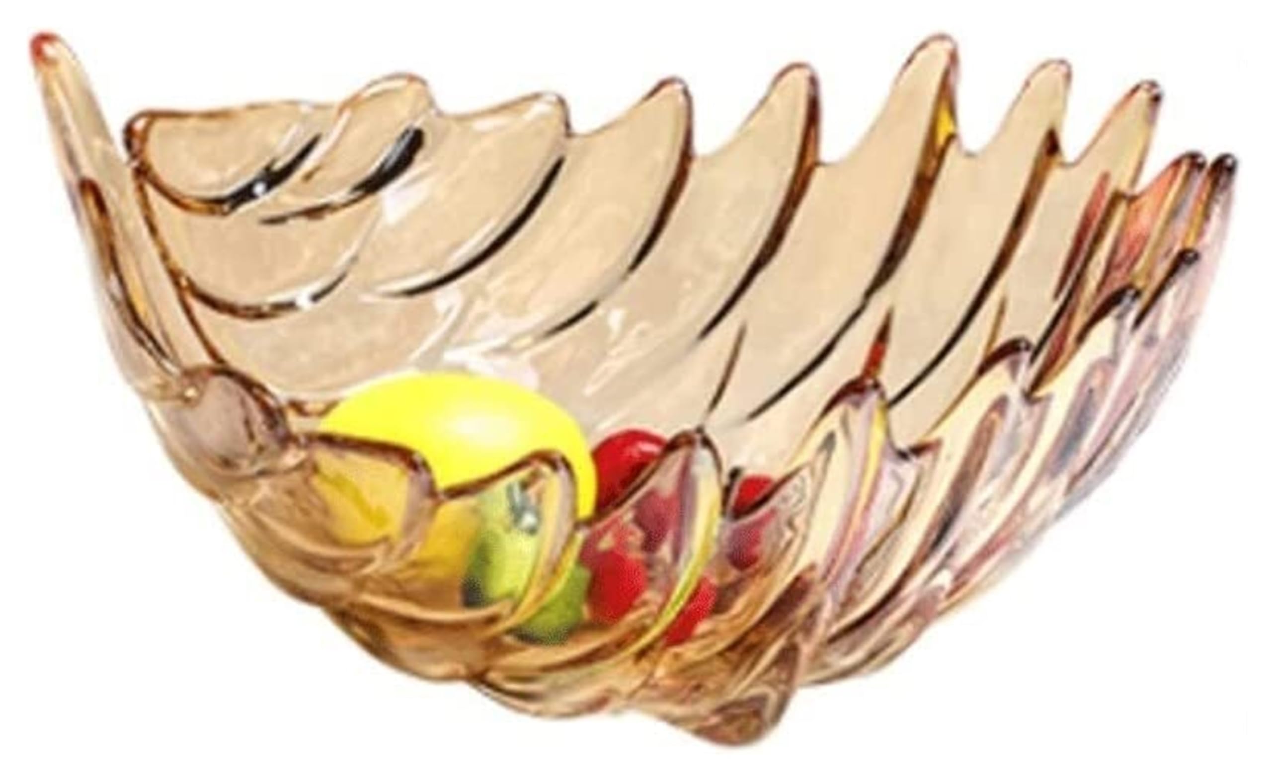 IROEJT Fruit Bowls Kitchen Counter Fruit Basket Crystal Glass Fruit Plate Light Luxury Fruit Dish Living Room Home Coffee Table Fruit Bowl Farmhouse Vegetable