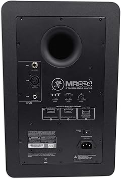 Mackie MR824 8 85 Watt Powered Active Studio Monitor Class A/B Bi-Amped Speaker Bundle with Rockville PRO-M50 Studio Headphones w/Detachable Coil Cable, Case with Extra Ear Pad