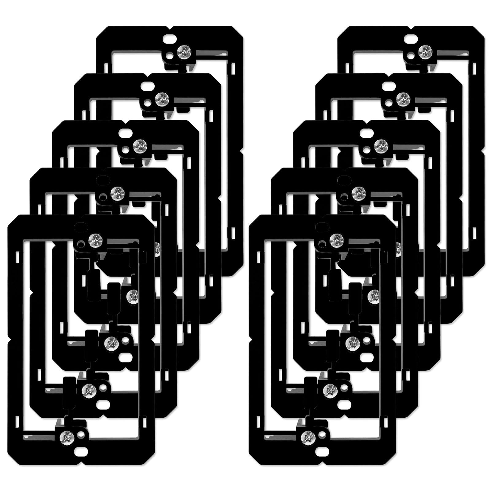 iwillink 1 Gang Low Voltage Mounting Bracket, Black, 10-Pack