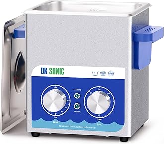 DK SONIC Ultrasonic Cleaner,2L 60W Ultrasonic Jewelry Cleaner with Heater& Mechanical Timer,Sonic Cleaner for Cleaning Jewelry,Eyeglasses,Coins(Include Basket)