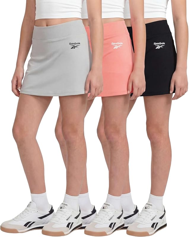 Reebok 3 Pack Girls' Dry Fit Skorts Skirt Built in Shorts Teen Athletic | Available In Sizes 6 To 16, Tennis, Activewear, Golf, Stretch, Pockets, Kids Fashion, Youth, Faldas Escolares Para Niñas