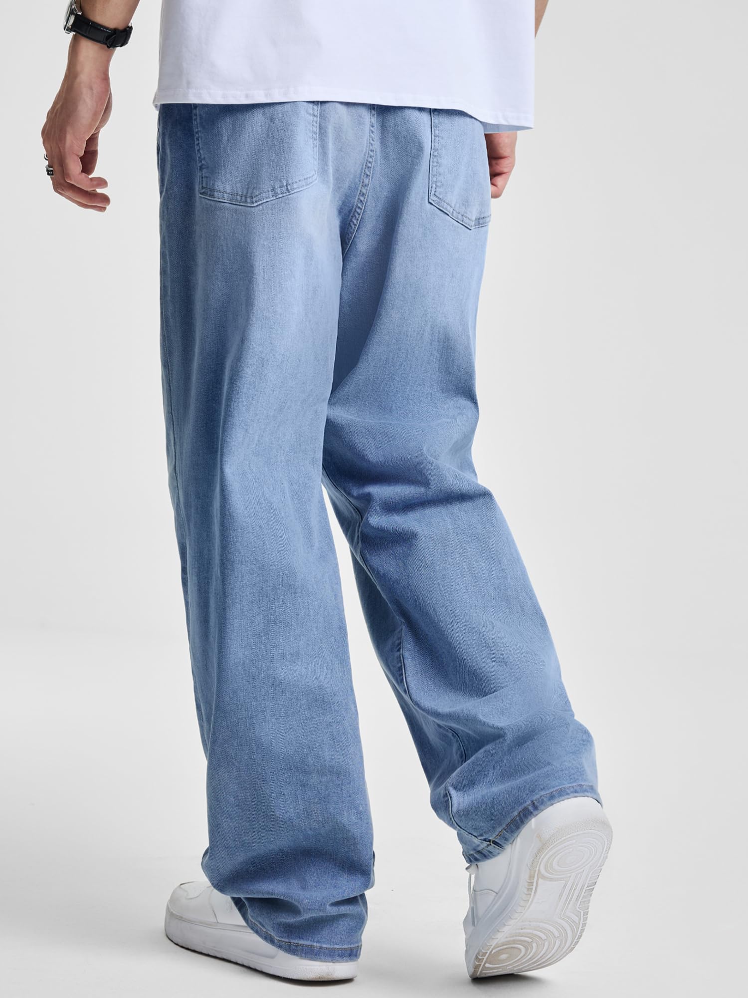 JMIERR Jeans Herren Baggy Weite Jeans Hose Herren Stretch Vintage Y2K Hip Hop Denim Hosen Loose Fit Streetwear Freizeithosen