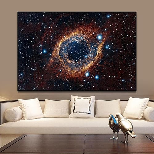 Miniatura 3 de Impresión en lienzo, espacio cósmico y cielo estrellado, imágenes en lienzo del planeta, cuadros de decoración en lienzo para pared de sala de estar