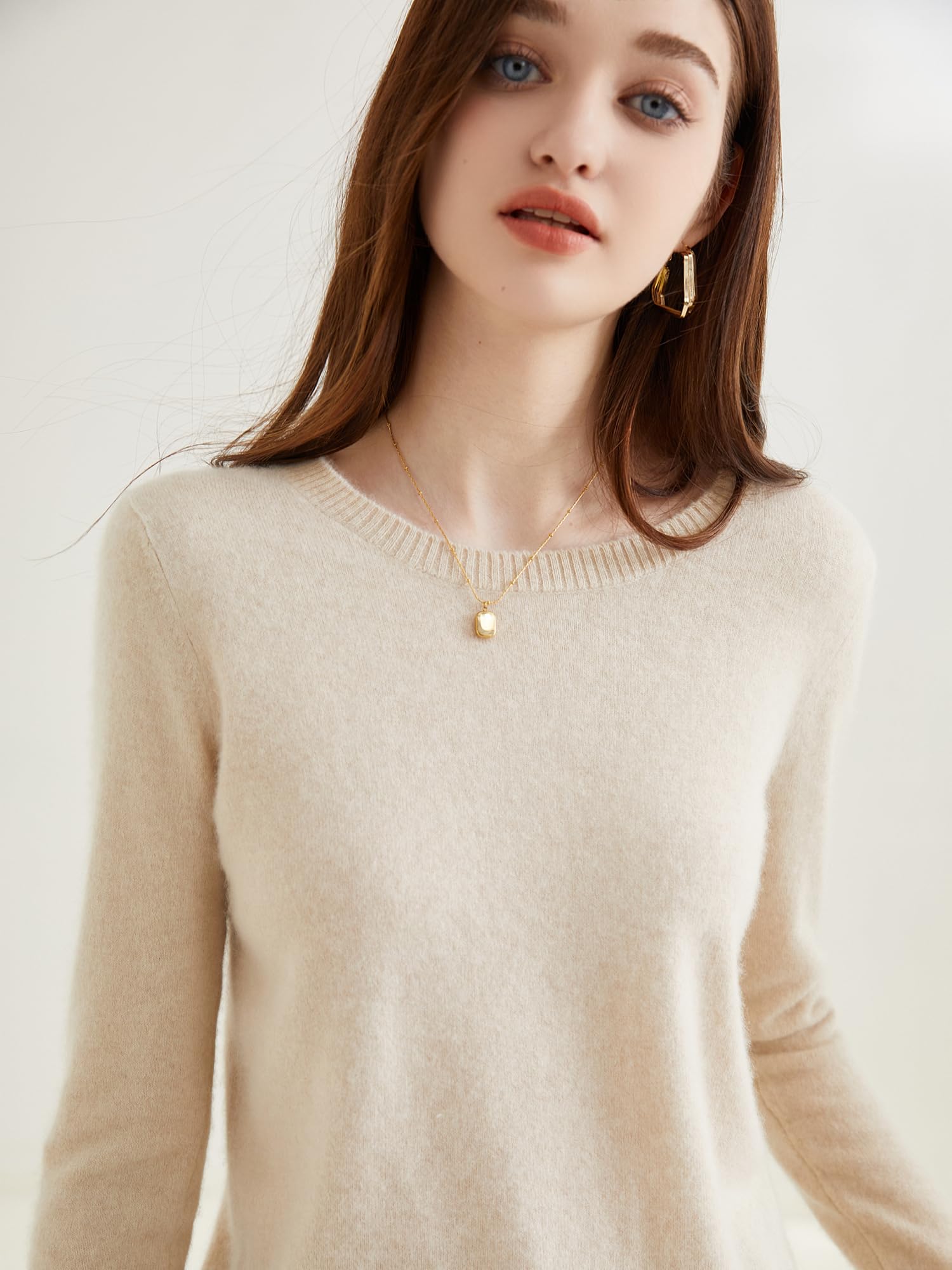 Chanyarn Damen Pullover 100% Reinem Kaschmir 2026 Herbst Winter Rundhalsausschnitt Super Warm Weich Leicht Langärmelig