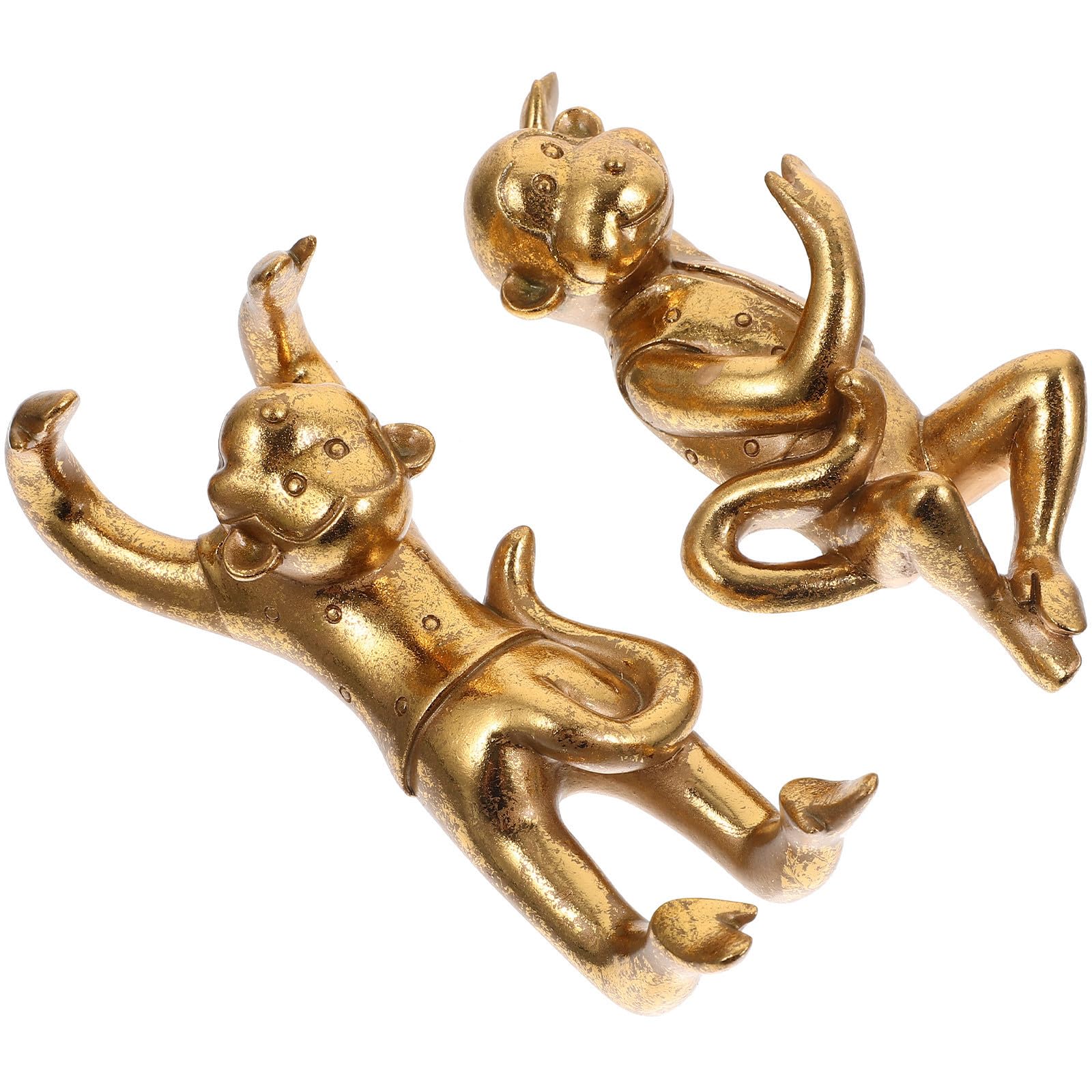 Toddmomy Ganchos Adhesivos Decorativos de Resina en Forma de Animales Dorados para Cocina y Sala, Diseño Creativo 3d Resistentes y Fáciles de Colocar