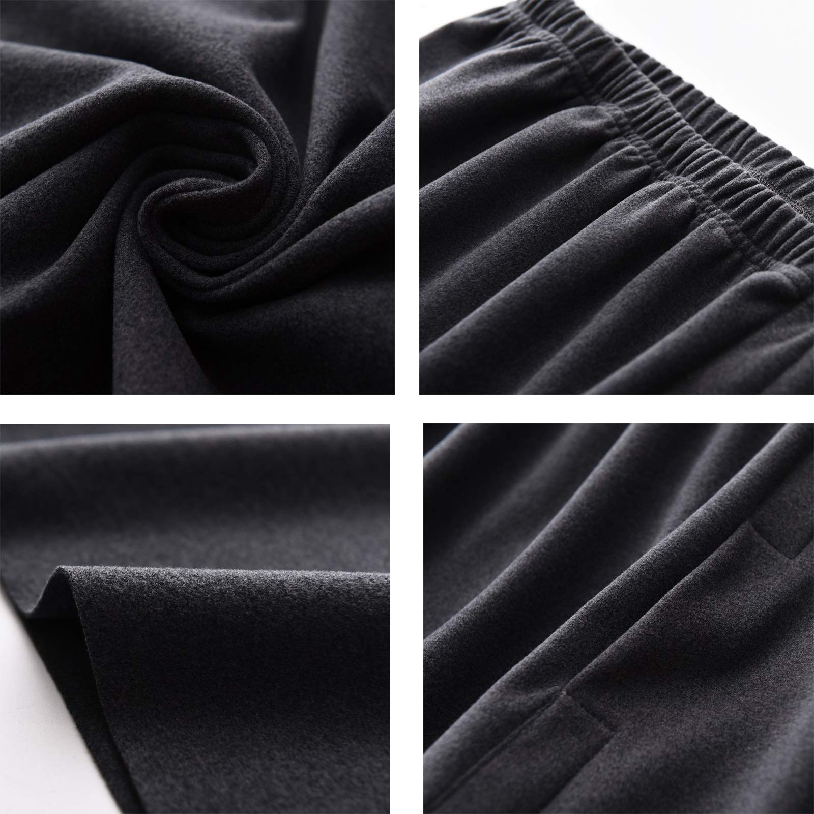 G&F Męska bielizna termiczna z dekoltem w serek Długi rękaw aksamitne bokserki szybkoschnące jesień zima (kolor : Czarny, Rozmiar : 2XL)