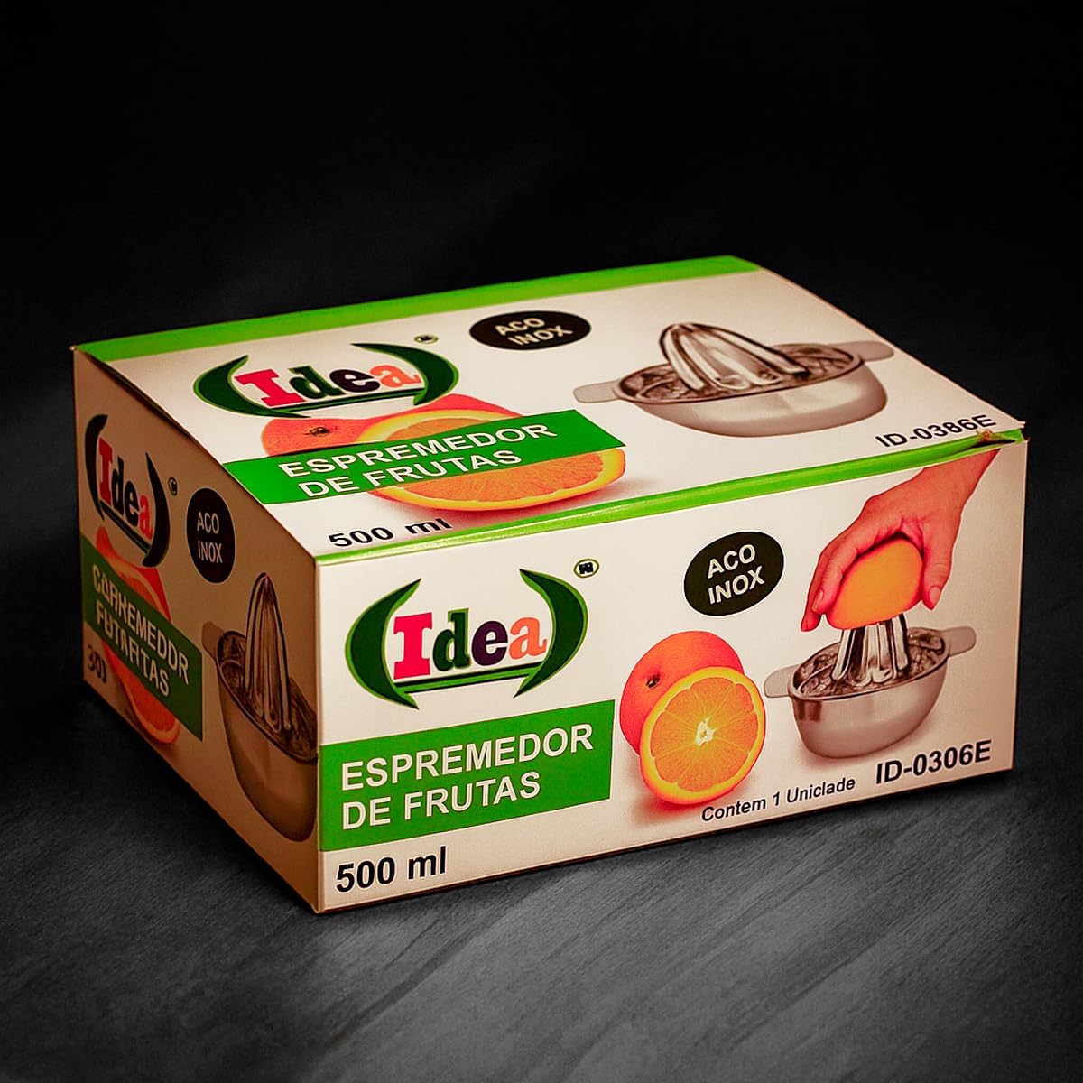 Espremedor De Frutas Manual 500ml Inox Profissional Suco de Laranja Limão