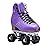 PAPAISON Roller Skates for Women and Girls, Deluxe 2 Layer Microfiber Leather Double Row-Classic Roller Skates for Men, Professional Outdoor Indoor Quad-Skates for Kids & Adults