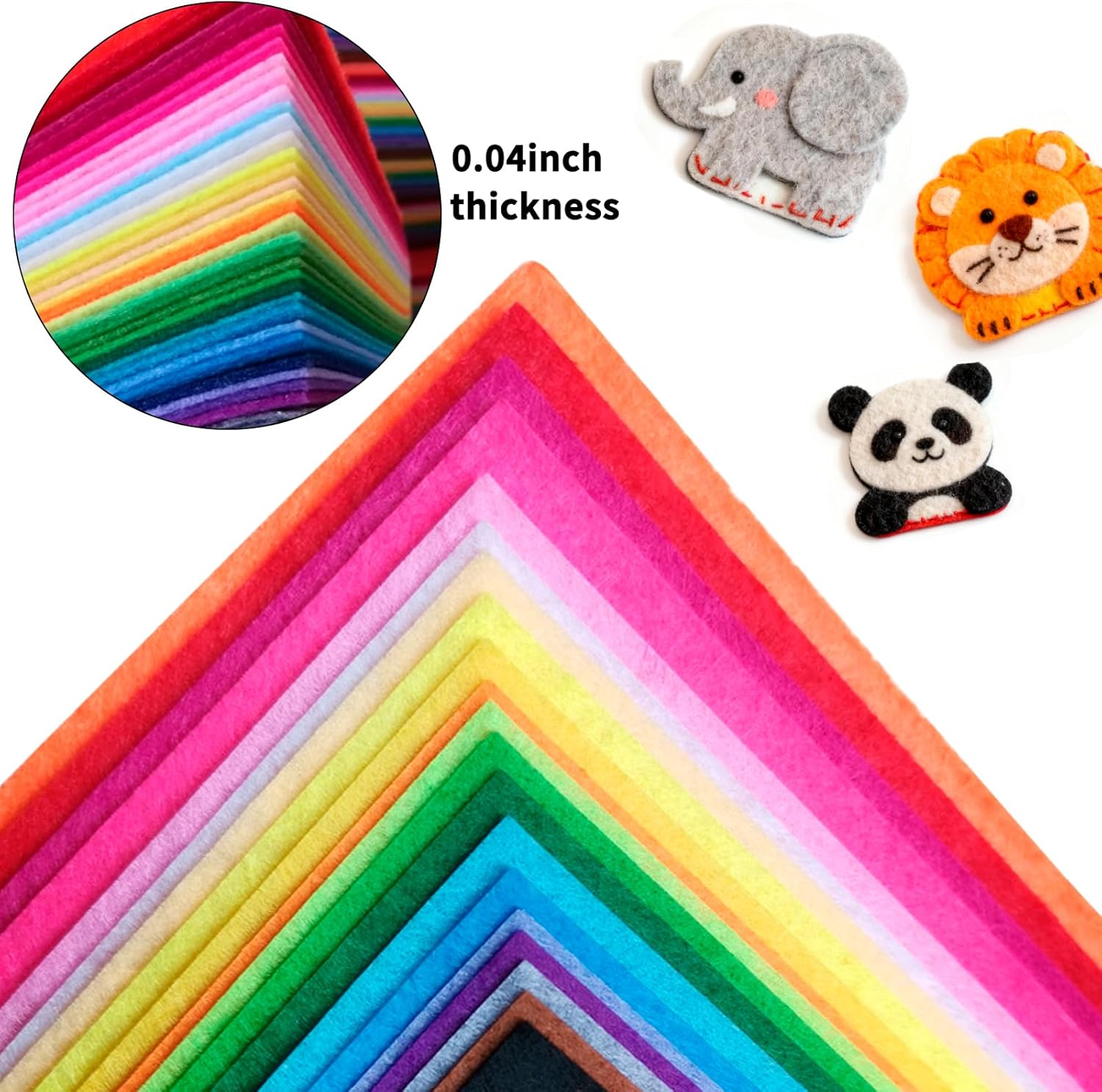 120 Pcs Craft Felt Sheets, 12 x 12 inch Soft Felt Squares for Crafts - 40 Assorted Colors Bulk Felt Fabric Sheets, Non-Woven DIY Craft Felt for Sewing, Patchwork, School & Holiday Decorations