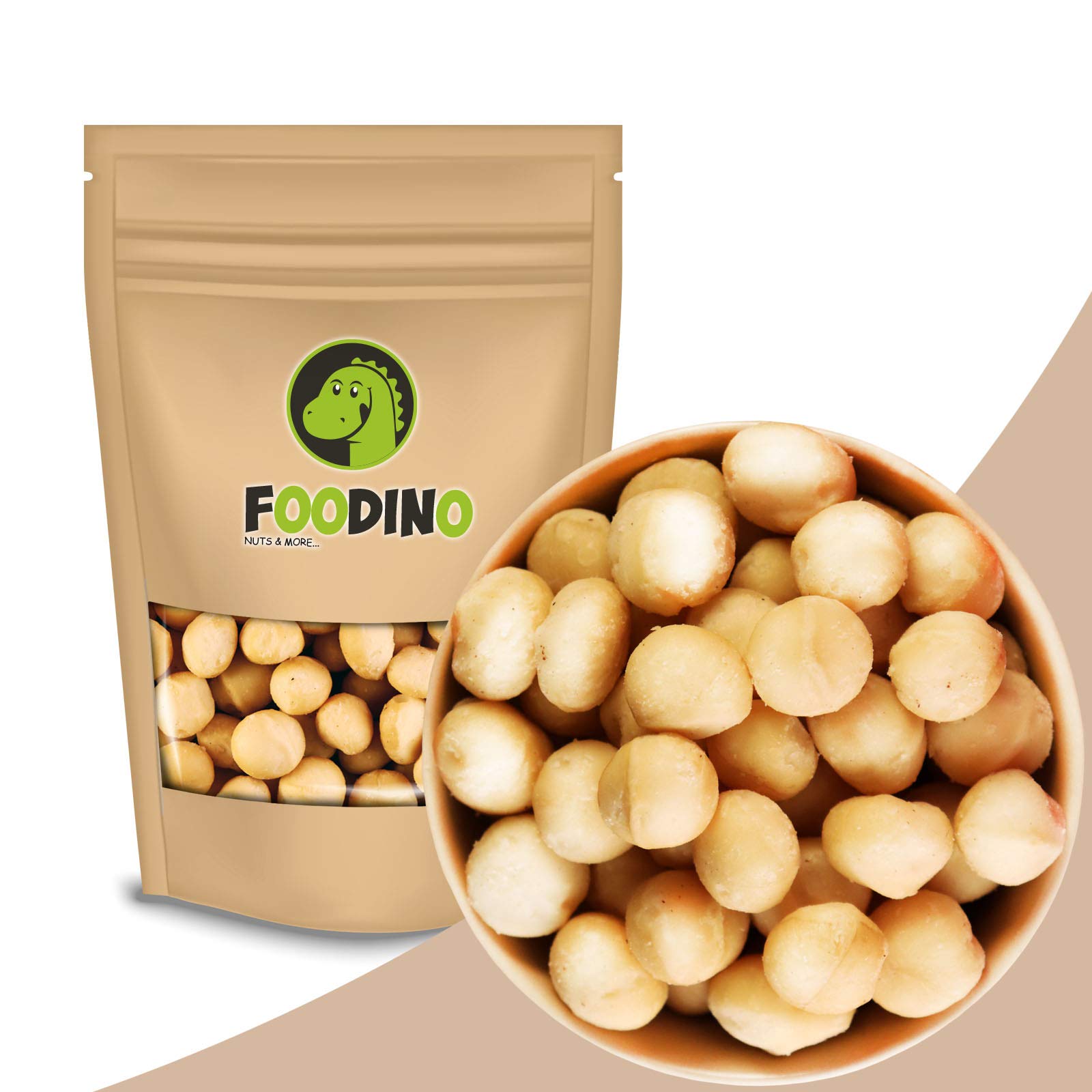 Macadamia naturbelassen ungeröstet ungesalzen roh Macadamianüsse ohne Schale Macadamianuss unbehandelt 100% Natural 500g - 5kg Macadamianusskerne wiederverschließbar Premium Qualität FOODINO (1kg)