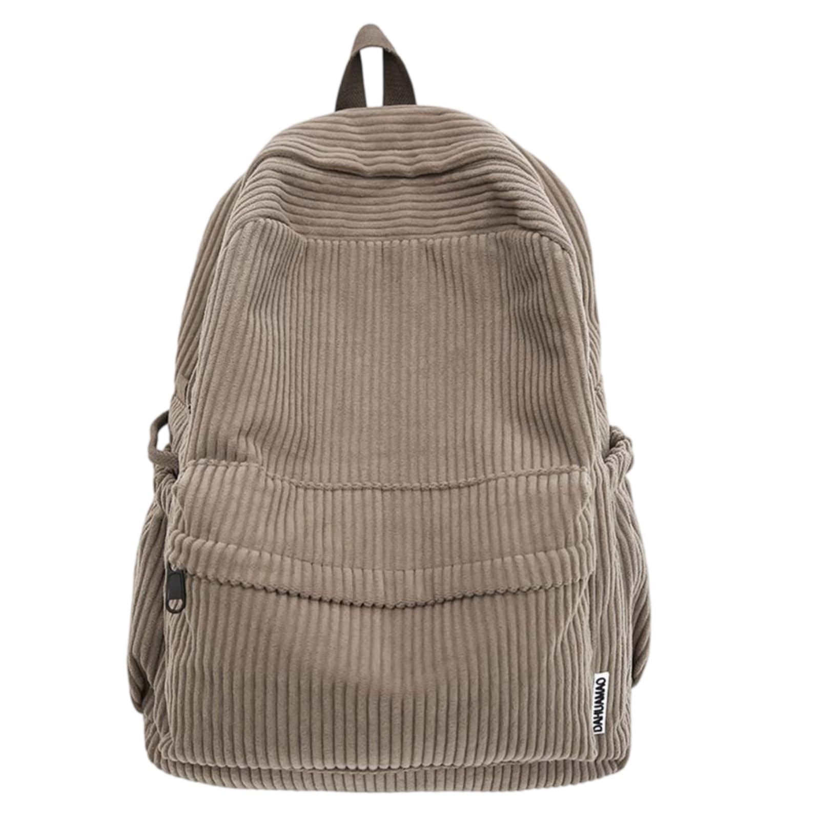 WANGSHUO Bolsa Mochila Casual De Color Sólido Corduroy Ligera Gran Capacidad Elegante para Viajes Escolares Uso Diario Al Aire Libre