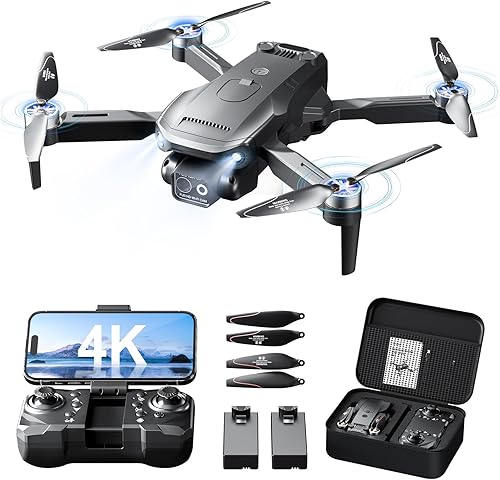 Miniatura 1 de Drone plegable sin escobillas con cámara HD 4K para adultos, cuadricóptero RC, sígueme, 30 minutos de tiempo de vuelo, despegue y tierra con una