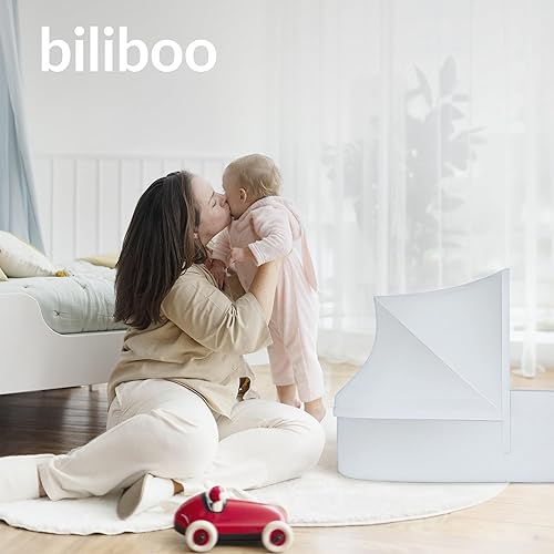 Miniatura 6 de Tumbona nido portátil de alta calidad  Cuna plegable de viaje para recién nacidos y bebés con toldo de malla, 2 juguetes, colchón impermeable y