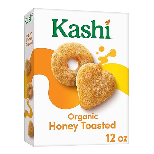 Kashi Cereal de desayuno proteína vegetariana cereales orgánicos tostado con miel caja de 12 onzas 1 caja