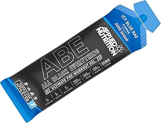 Applied Nutrition ABE Pre Workout Gel - All Black Everything Pre Workout Gel, Energy & Physical Performance with Citrulline, Creatine, Beta Alanine (20 x 60ml Gels) (ICY Blue Raz)