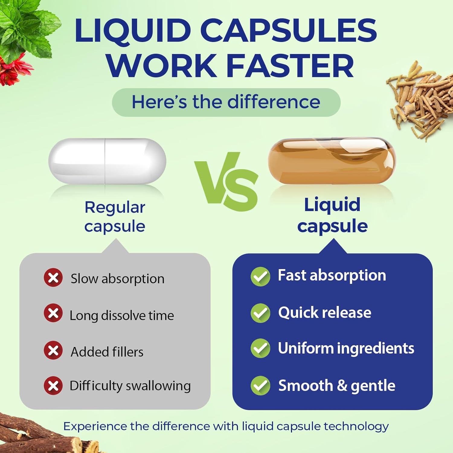 DGL Licorice Root Extract | Deglycyrrhizinated Licorice Root Extract with Ashwagandha, Rhodiola, Holy Basil | Digestive, Stomach Lining, Gut & Emotional | Max Absorption, 60 Liquid Capsules - Image 5