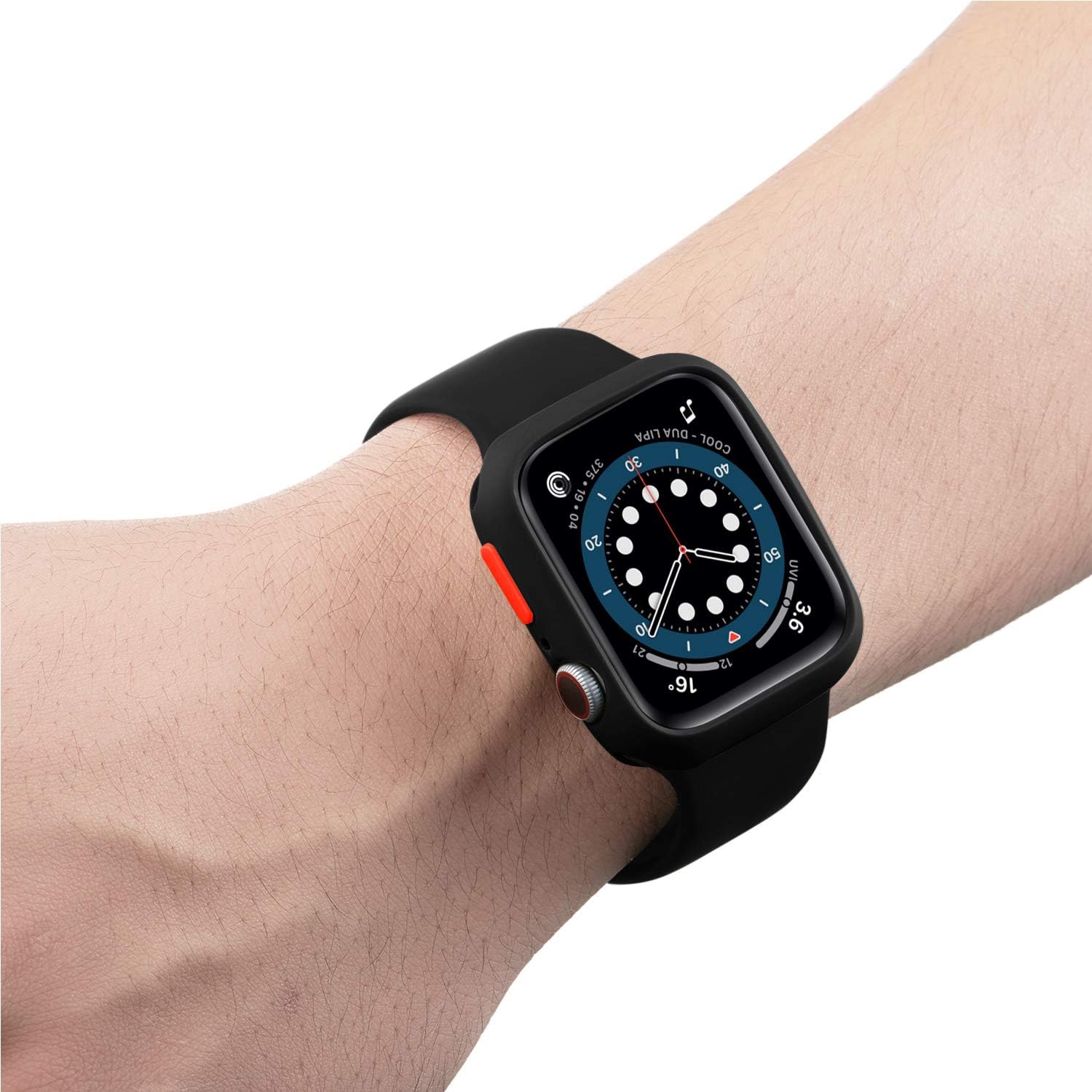 BOTOMALL Rugged Bumper for Apple Watch Case Series3/2/1 42mm,Military Grade Slim TPU Cover for iWatch Men Women [No Screen Protector]-Black Red