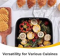 Vista 5 de HONGBAKE Sartén para lasaña antiadherente de 3 pulgadas de profundidad, sartén para hornear de 9x13, sartén rectangular para pastel de hoja, sartén