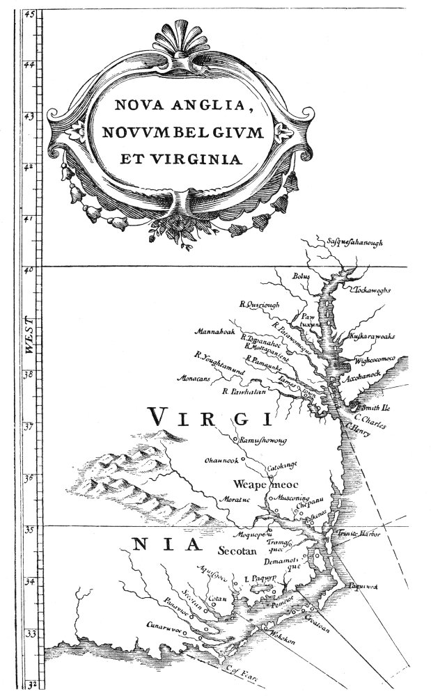 Joannes De Laet Map 1630 Ndetail Of Virginia And Chesapeake Bay From Joannes De LaetS Map Of 1630 Poster Print by (18 x 24)
