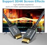 Twozoh Mini HDMI to HDMI Cable 1M, 4K 60Hz High-Speed HDMI to Mini HDMI Cable Braided Cord