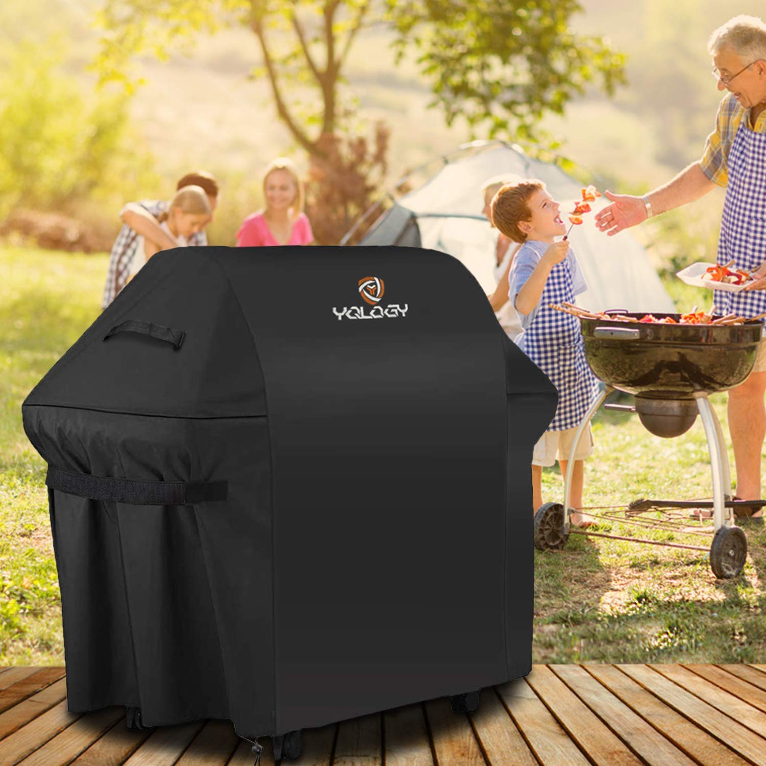 Copertura Per Barbecue Nasharia - 105x49x102cm, Oxford 210D Impermeabile, Anti-UV, Con Corda Antivento - Foto 8