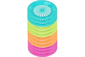 12-Pack Premium Paper Plate Holders | Neon Colors | 10" Diameter