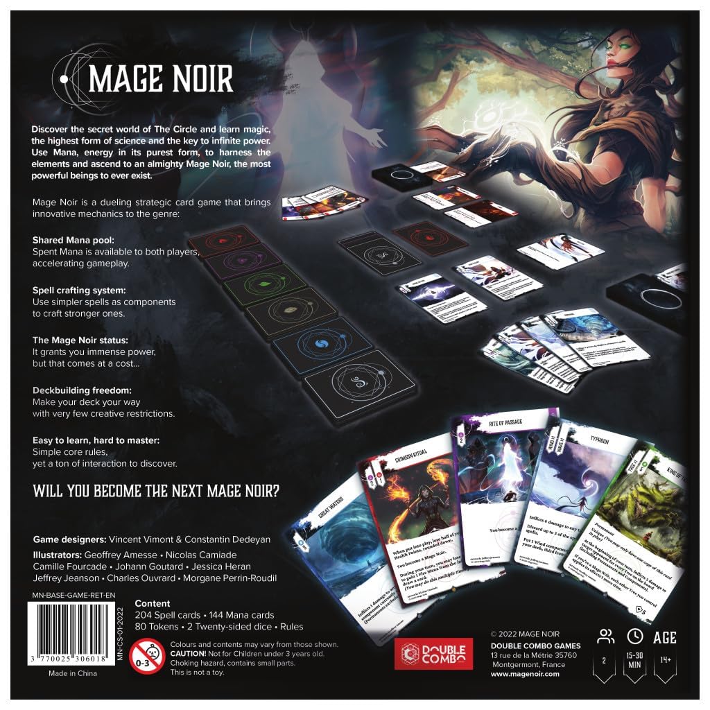 Mage Noir - Strategy Card Battle Game for 2 Players - Core Game - for Ages 14 and Up - English Version, Large - Image 2