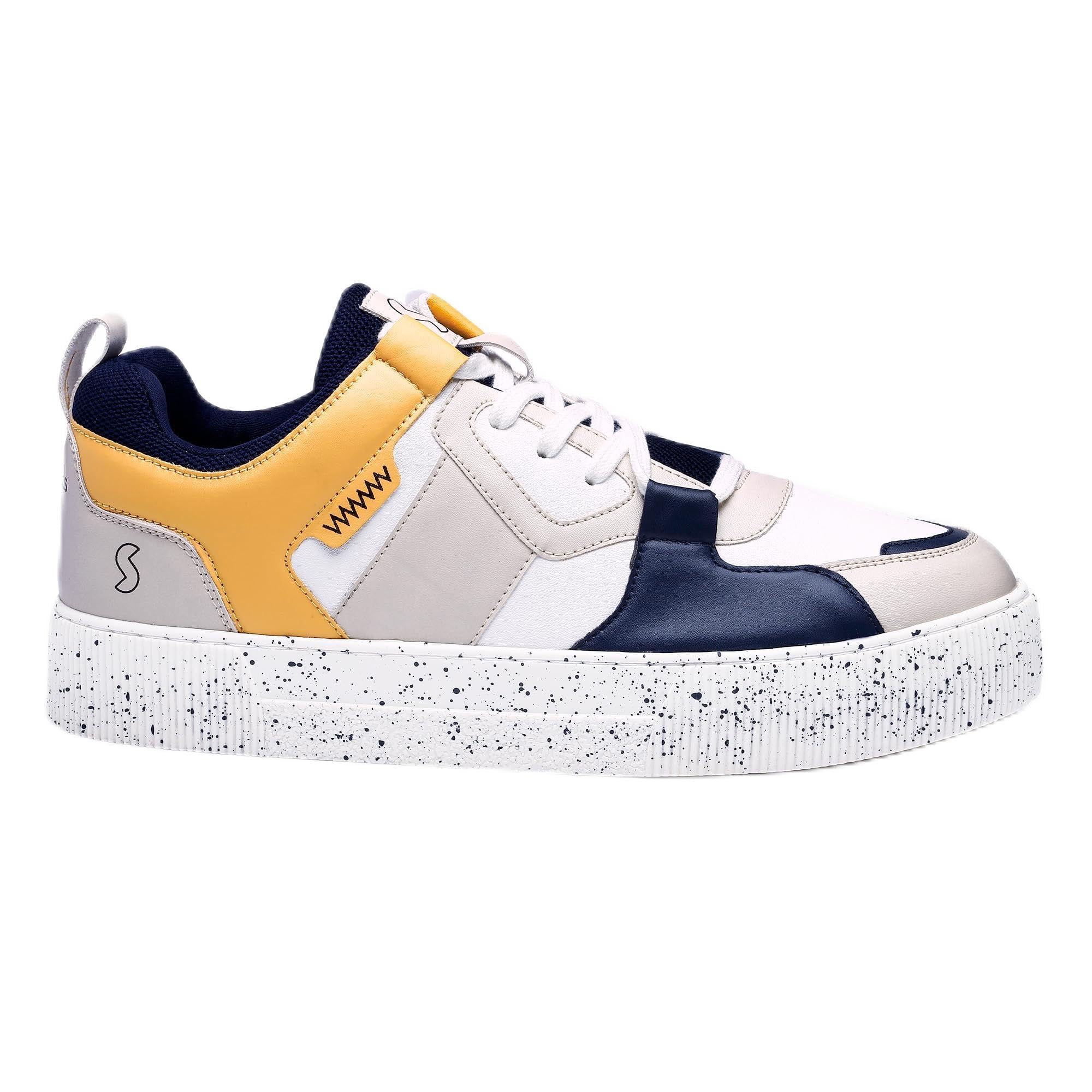SOLETHREADS Phantom | Casual Sneaker Lightweight Cushioned Lace-up Shoes for Men | Yellow | 9UK (B0C63K82K9) Amazon Price History, Amazon Price Tracker