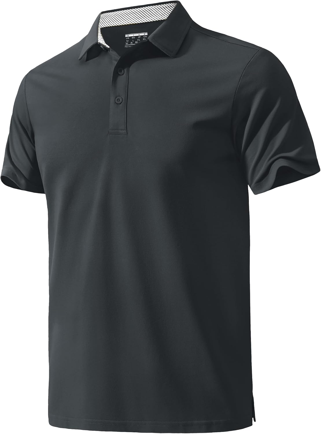MAGNIVIT Mens Polo Shirts Short Sleeve Athletic Golf Shirts Moisture Wicking 3-Button Casual Cotton Collared Shirt